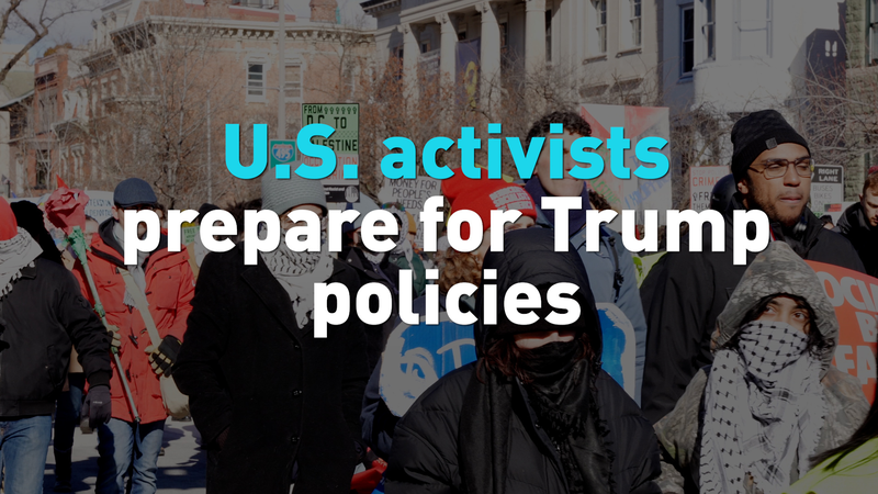 Les militants américains se préparent aux nouvelles politiques de Trump Les militants américains se préparent aux nouvelles politiques de Trump video poster