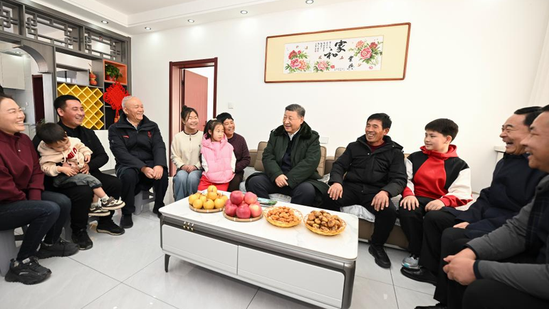 Xi Jinping vérifie la récupération après les inondations à Zhujiagou avant le Festival de Printemps