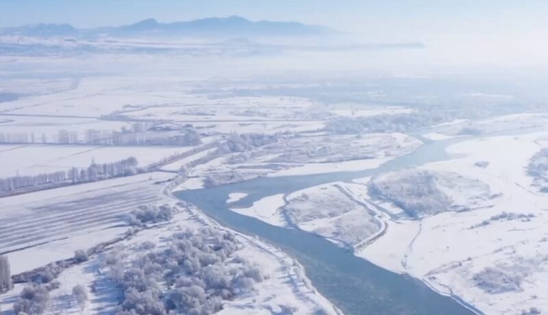 La magie du printemps sur la rivière Ili : Une forêt blanche au Xinjiang video poster