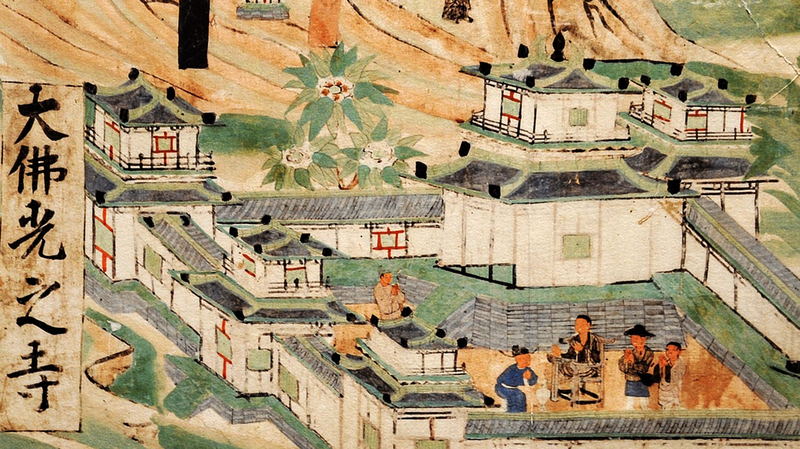 Fresque Mystique : Célébration du Mont Wutai dans les Grottes de Mogao