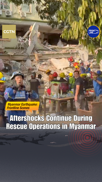 Les efforts de sauvetage entravés alors que les répliques secouent le Myanmar video poster