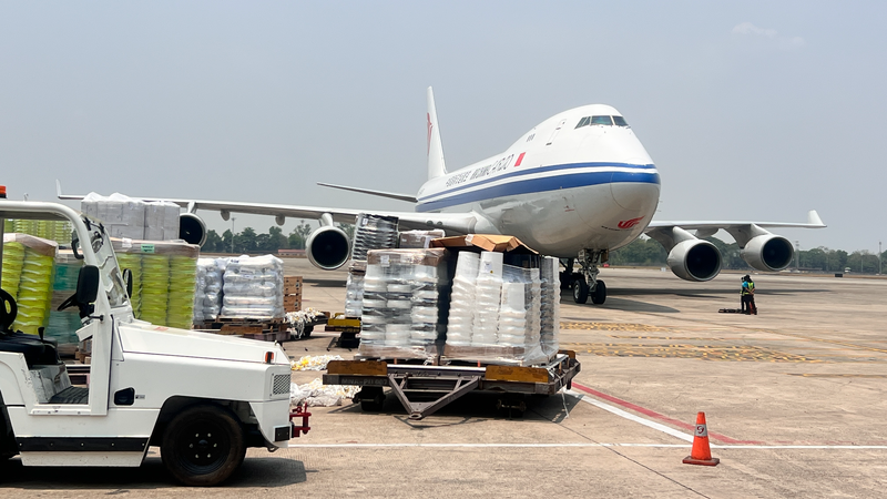 Cinquième lot d’aide d’urgence arrive au Myanmar Cinquième lot d'aide d'urgence arrive au Myanmar