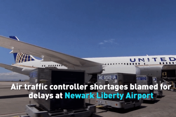 Pénurie de contrôleurs aériens provoque des retards de vol à l’aéroport de Newark Pénurie de contrôleurs aériens provoque des retards de vol à l'aéroport de Newark video poster