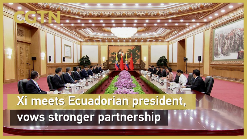 Xi rencontre Noboa de l’Équateur pour marquer 45 ans de liens stratégiques Xi rencontre Noboa de l'Équateur pour marquer 45 ans de liens stratégiques video poster