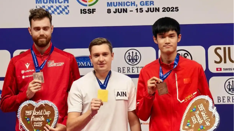 Sheng Lihao décroche le bronze à Munich en finale de carabine à air 10m Sheng Lihao décroche le bronze à Munich en finale de carabine à air 10m