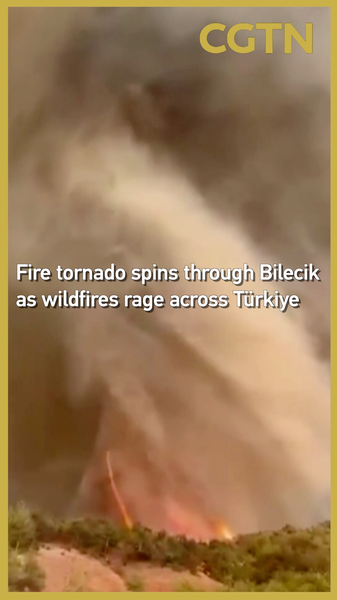 Tornade de Feu Étonnante à Bilecik alors que les Incendies de Forêts en Türkiye Font Rage Tornade de Feu Étonnante à Bilecik alors que les Incendies de Forêts en Türkiye Font Rage video poster