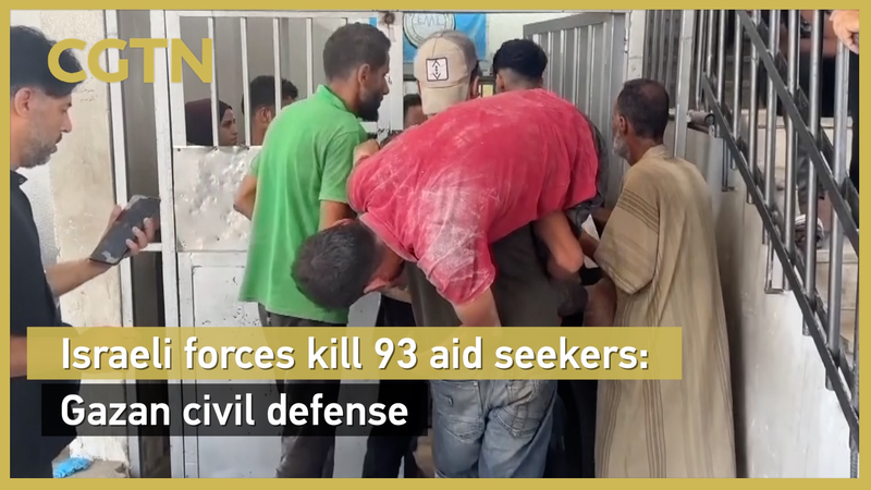 93 tués à Gaza en faisant la queue pour de l’aide, selon la défense civile 93 tués à Gaza en faisant la queue pour de l'aide, selon la défense civile video poster