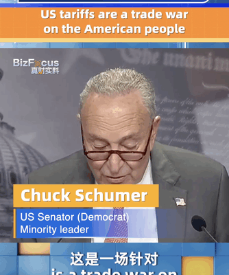 Schumer : Les tarifs américains frappent durement les familles américaines Schumer : Les tarifs américains frappent durement les familles américaines video poster