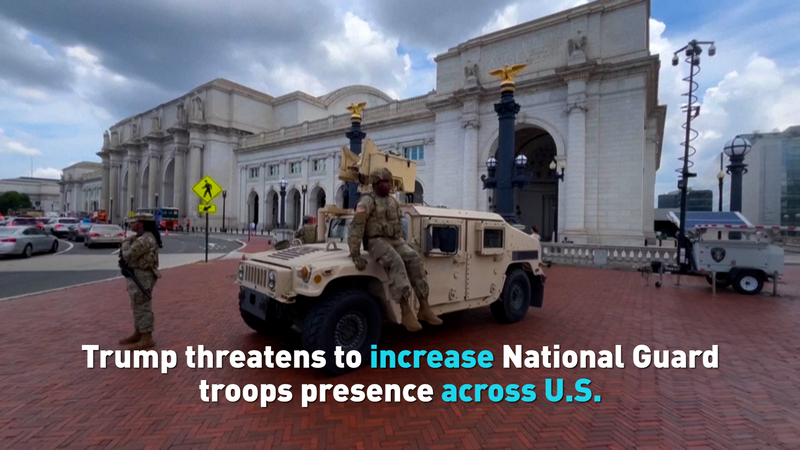 Trump menace d’augmenter la présence de la Garde nationale à travers les États-Unis. Trump menace d'augmenter la présence de la Garde nationale à travers les États-Unis. video poster