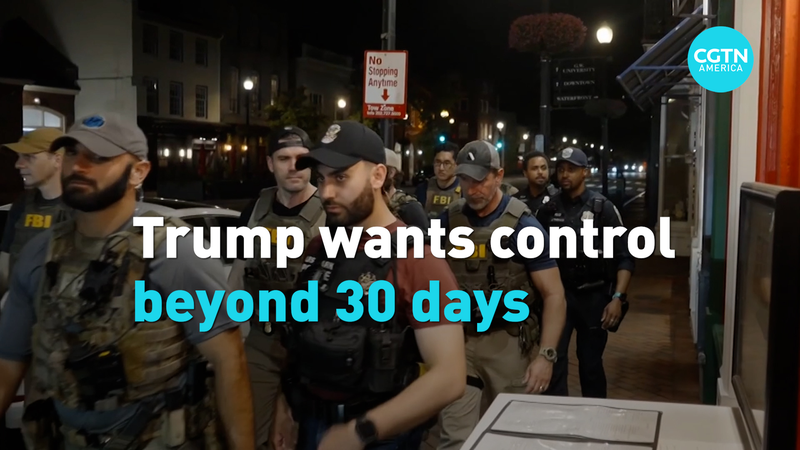 Trump cherche à prolonger la prise de contrôle fédérale alors que les troupes patrouillent à Washington, D.C. Trump cherche à prolonger la prise de contrôle fédérale alors que les troupes patrouillent à Washington, D.C. video poster