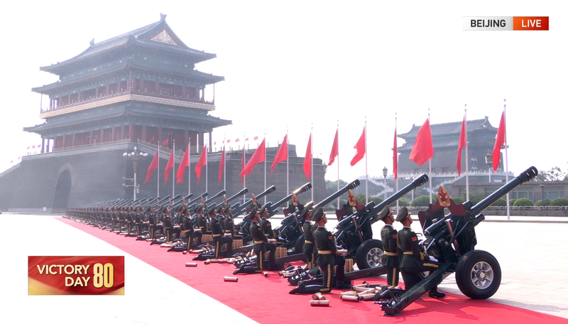 La Chine célèbre le 80e anniversaire de la victoire de la Seconde Guerre mondiale avec une salve de 80 coups de canon