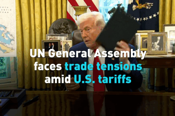 Les tensions commerciales assombrissent l’Assemblée générale de l’ONU Les tensions commerciales assombrissent l'Assemblée générale de l'ONU video poster