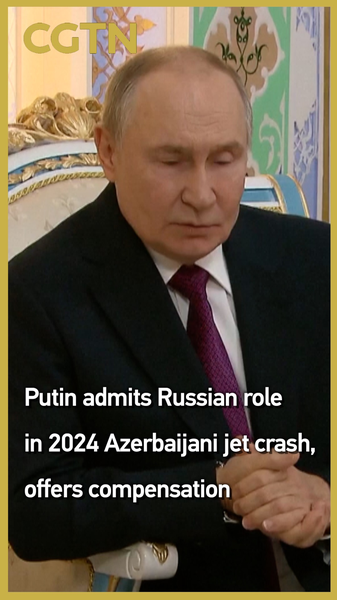 Poutine admet un rôle dans le crash mortel du jet azéri Poutine admet un rôle dans le crash mortel du jet azéri video poster