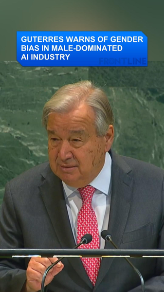 Guterres avertit contre le biais de genre de l'IA avant le sommet des femmes à Pékin video poster