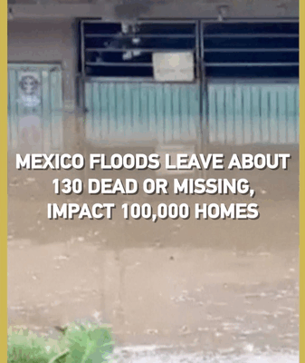 Les inondations au Mexique laissent 130 morts ou disparus, 100 000 maisons touchées video poster