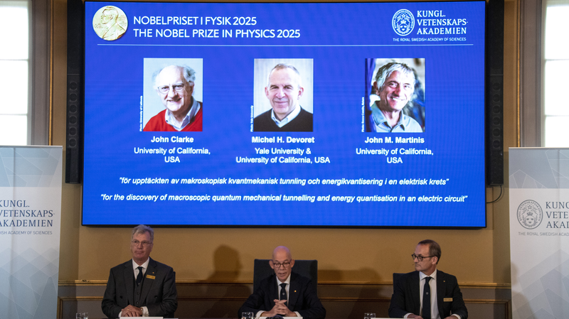 Prix Nobel de Physique 2025 décerné pour des percées dans les circuits quantiques Prix Nobel de Physique 2025 décerné pour des percées dans les circuits quantiques