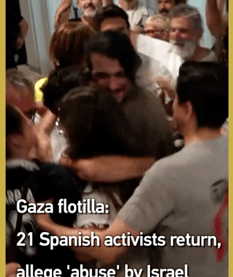 Des militants espagnols dénoncent des abus après l’interception d’une flottille pour Gaza Des militants espagnols dénoncent des abus après l'interception d'une flottille pour Gaza video poster