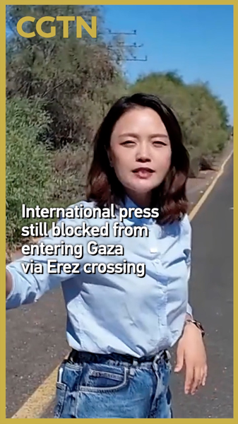 La presse internationale toujours bloquée au passage d'Erez à Gaza video poster