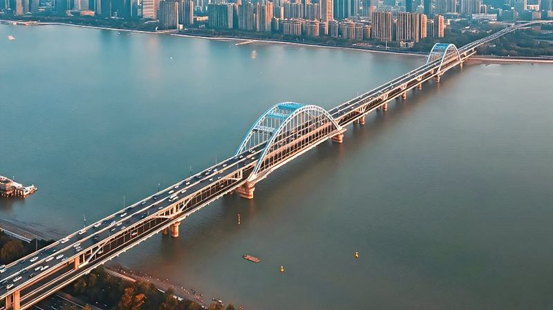 Pont Fuxing de Hangzhou : Grâce moderne et rythme du fleuve video poster