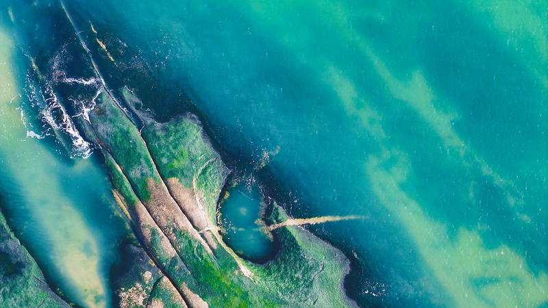 Magie hivernale sur la magnifique côte du Shandong de Rizhao