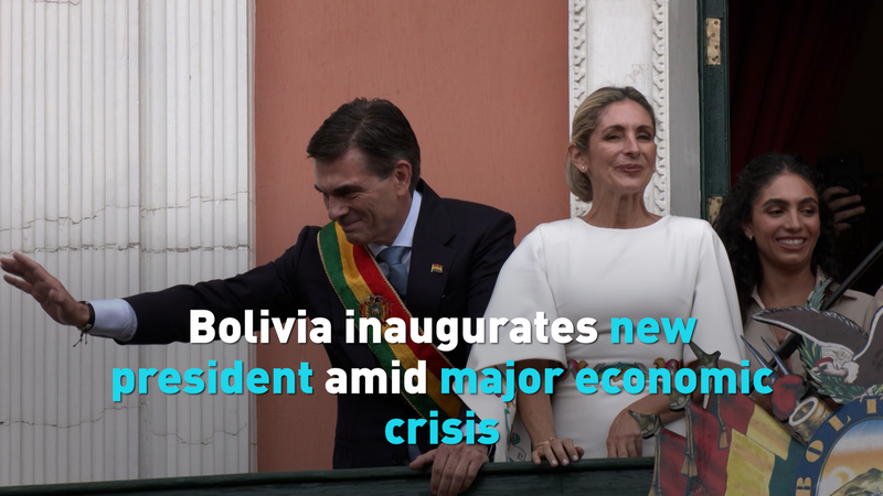 Le nouveau président de la Bolivie prend les rênes en pleine turbulence économique video poster
