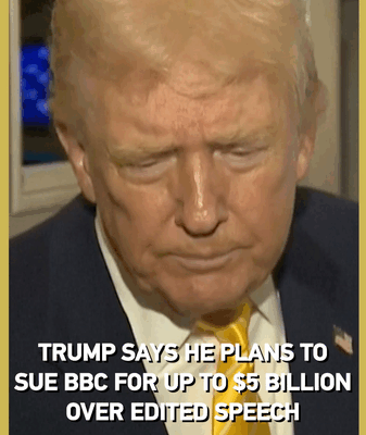Trump menace un procès de 5 milliards de dollars contre le BBC pour un clip édité du 6 janvier video poster