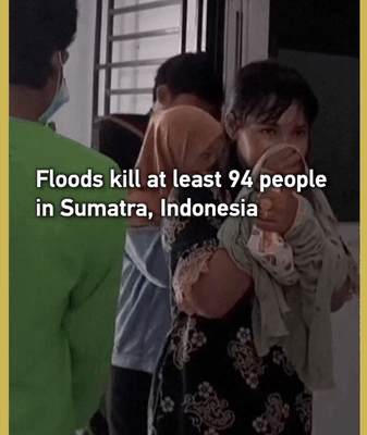 Des inondations causées par un cyclone à Sumatra tuent au moins 94 personnes video poster