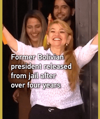 L'ancienne présidente bolivienne Jeanine Anez libérée après quatre ans de prison video poster