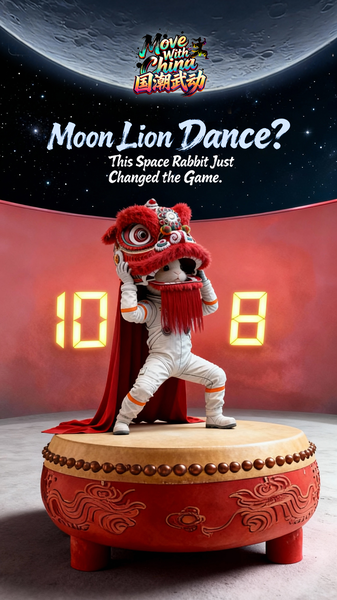 Le_lapin_de_l_espace_apporte_la_danse_du_lion_sur_la_Lune video poster