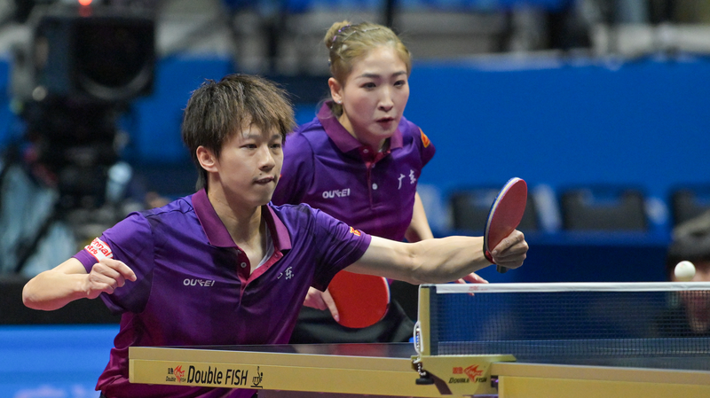 Liu Shiwen et Lin Gaoyuan remportent l'or en double mixte aux 15èmes Jeux Nationaux