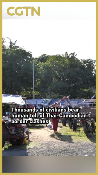 Des milliers de déplacés à cause des affrontements à la frontière thaïlando-cambodgienne video poster