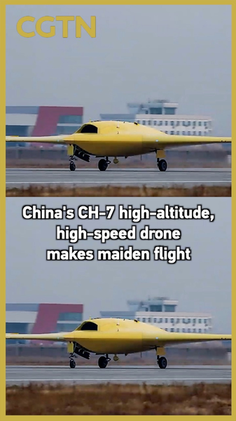 Le drone rapide CH-7 de Chine s'élève lors de son vol inaugural video poster