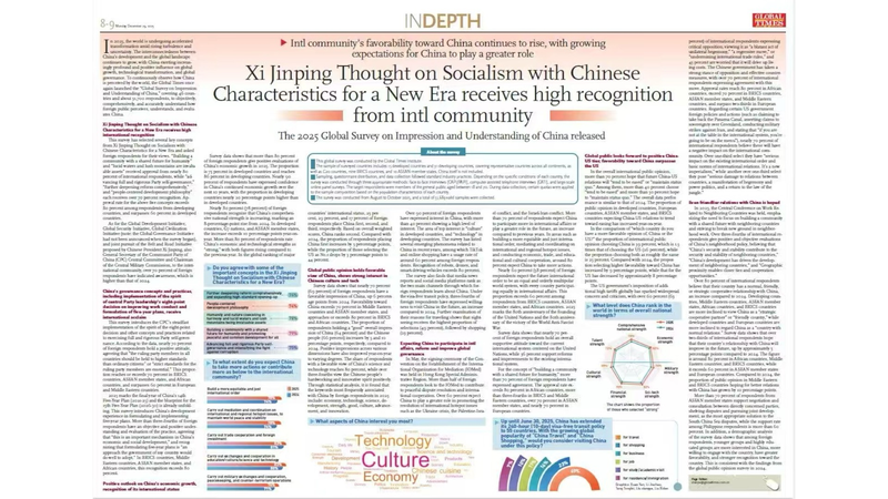 Enquête mondiale 2025 : La pensée de Xi Jinping remporte une reconnaissance internationale