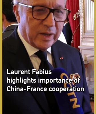 Fabius appelle à une coopération Chine-France avant la visite de Macron en Chine video poster