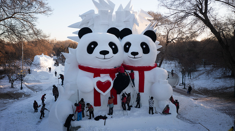 L'Expo de Neige de Harbin Présente Plus de 260 Sculptures de Glace