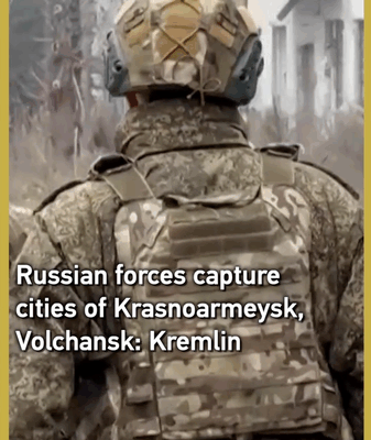 La Russie s'empare de Krasnoarmeysk et de Volchansk lors de la dernière offensive video poster
