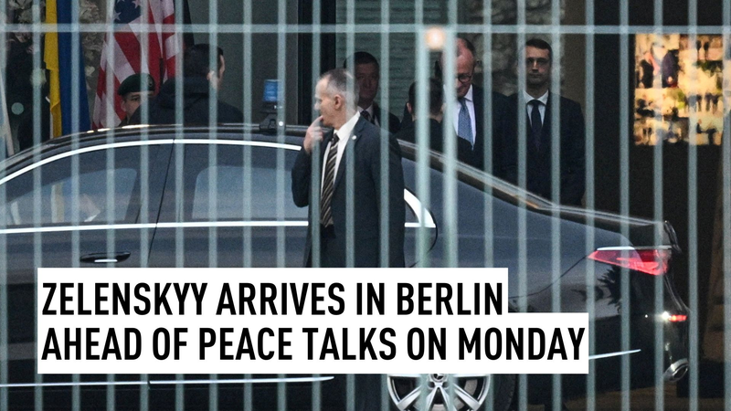 Zelenskyy se rend à Berlin pour de nouveaux pourparlers de paix soutenus par les États-Unis video poster
