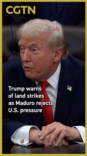 Trump signale des frappes terrestres possibles sur les routes de drogue vénézuéliennes alors que Maduro reste ferme video poster