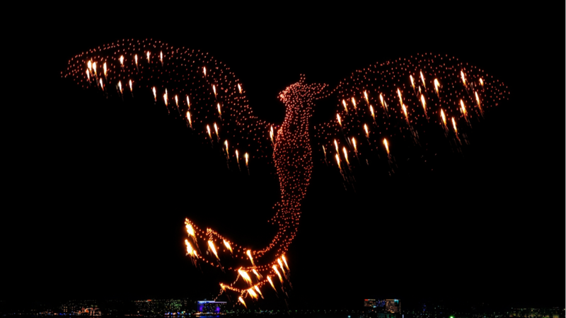 Drone Phoenix battant des records illumine le Nouvel An à Ras Al Khaimah