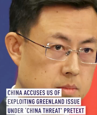 Pékin exhorte les États-Unis à abandonner l'excuse de la 'menace chinoise' sur le Groenland video poster
