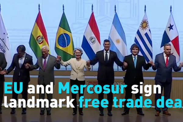 L'UE et le Mercosur scellent un accord de libre-échange historique video poster