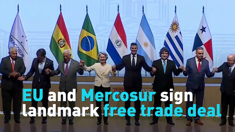 L'UE et le Mercosur scellent un accord de libre-échange historique video poster