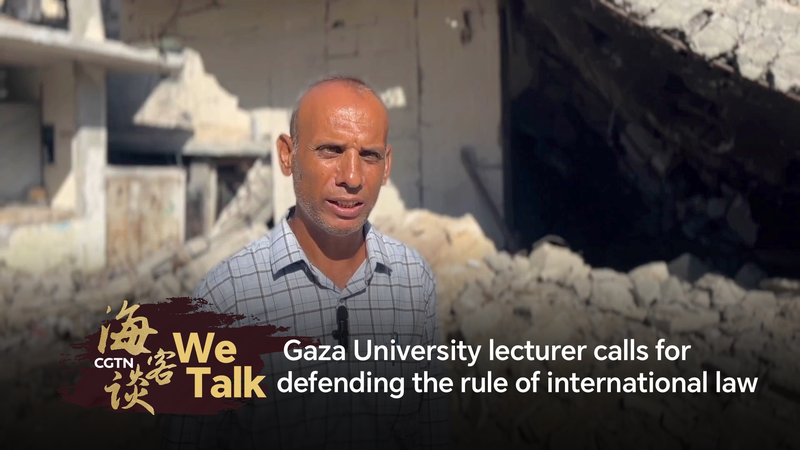 Le professeur de Gaza appelle à une défense plus forte du droit international video poster