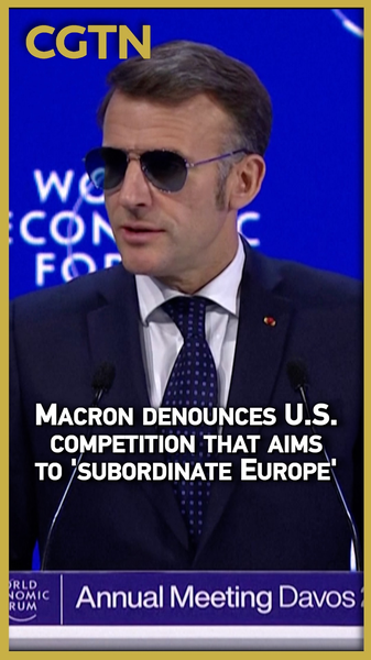 Macron à Davos : La concurrence américaine risque de subordonner l'Europe video poster
