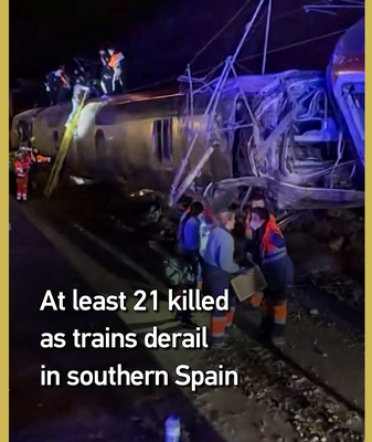 Déraillement de trains à grande vitesse en Espagne : 21 morts, des dizaines de blessés video poster