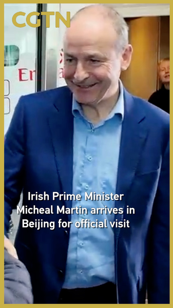 Le Premier ministre irlandais Micheal Martin arrive à Pékin pour une visite de cinq jours video poster