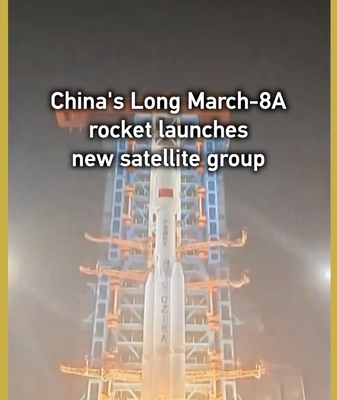 Les fusées Long March-8A lancent 18 nouveaux satellites Internet en orbite video poster
